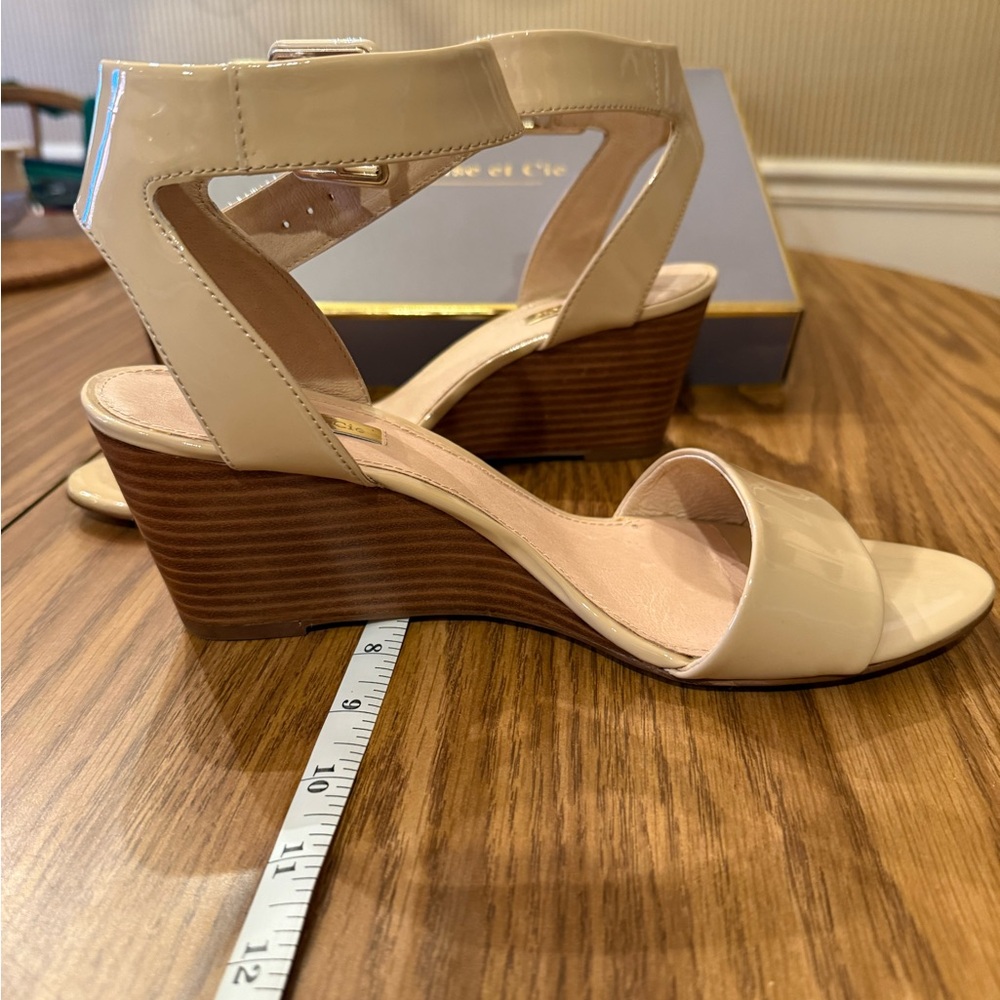 Elegant Cream Wedge Sandals
